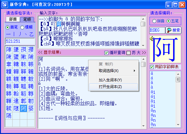 新华字典手写查字
